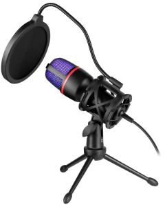 Gaming stream mikrofon Defender Forte GMC 300 3.5mm 1.5m kabl ljubicasti