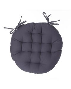 ATMOSPHERA Sedalica okrugla 38x6,5cm pamuk tamno siva - 131649L