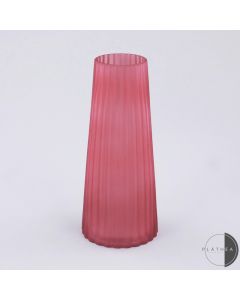 POLIMONT Vaza staklena crvena 14X32 cm - 132549