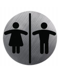 RIDDER Oznaka za WC muško-ženski 8cm, inox - 13530300