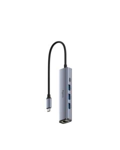 Adapter-konverter Cudy UH605 USB Tip C-3xUSB 3.0+RJ45