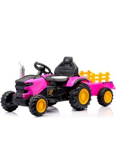 PREMIUM STIL Dečiji traktor sa prikolicom i daljinskim roze
