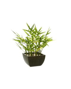 ATMOSPHERA Bambus u saksiji 35x33x33cm poliester/metal/glina crna - 136751