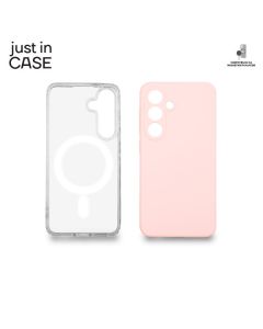 JUST IN CASE 2u1 Extra case MAG MIX PLUS paket maski za Samsung S25, roza