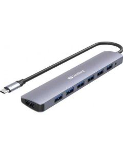 Sandberg USB-C to 7 x USB 3.0 Hub - 138497