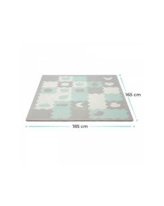 KINDERKRAFT Podne puzzle 3D Luno shapes, mint/siva - 138923-1