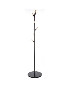 FIVE Čiviluk 6 kuka 40x175,5cm metal/drvo/mdf crna - 138934A
