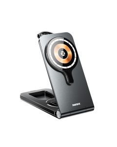 Wireless stalak za mobilni telefon REMAX RP-W3 20.5W Fast Charging 3u1 crni - 221836