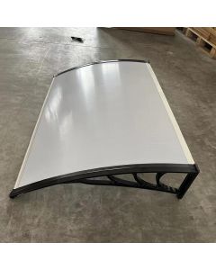 SUPERGARDEN Nadstrešnica 150x100 Crna Providna 5mm Leksan - 1392-1-1