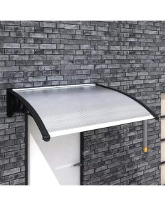 SUPERGARDEN Nadstrešnica 100x100cm Crna Providna 5mm Leksan - 1393-1