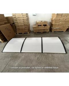 SUPERGARDEN Nadstrešnica 300x100cm Crna Providna 5mm Leksan - 1396-1-1