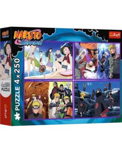 TREFL Puzzle Naruto Shippuden - Avanture Naruta Uzumakija - 4x250 delova - 103461-13339