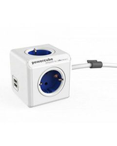 ALLOCACOC DESIGNNEST PowerCube Extender produžni kabl sa 4 utičnice 1402BL/DEEUPC, plavi - 1402BL-DEEUPC