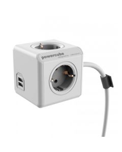 ALLOCACOC DESIGNNEST PowerCube Extender produžni kabl sa 4 utičnice 1402GY/DEEUPC, sivi - 1402GY-DEEUPC