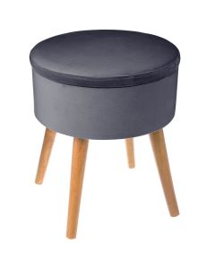 ATMOSPHERA Stoličica sa prostorom za odlaganje 36x36x44cm siva - 140331C