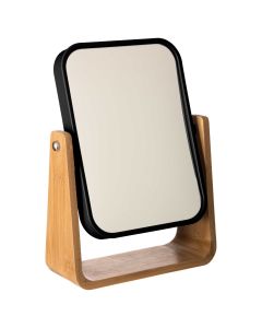 FIVE Ogledalo Natureo 22x16x6 cm bambus/staklo/polistiren crna - 140751N-1