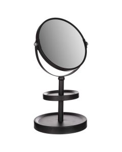 FIVE Ogledalo na stalku s dva nosača 34x16 cm metal crna