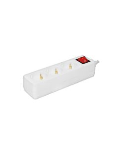 PROSTO Razvodnik sa 3 mesta 5m 1.5mm2 + prekidač NV3K-5/WH-P/1,5 - 141768-1