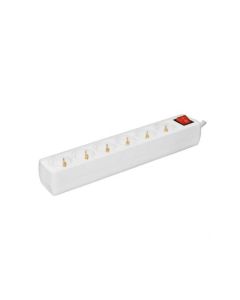 PROSTO Razvodnik sa 6 mesta 5m 1.5mm2 + prekidač NV6K-5/WH-P/1,5 - 141774