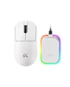 Bežični gaming miš MCHOSE A7 V2 Ultra Plus White  PAW 3950 Omron Mechanical