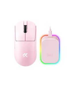 Bežični gaming miš MCHOSE A7 V2 Ultra Plus Pink  PAW 3950 Omron Mechanical MC-A7V2-13