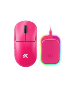 Bežični gaming miš MCHOSE A7 V2 Ultra Plus Rose Red PAW 3950 Omron Mechanical MC-A7V2-11