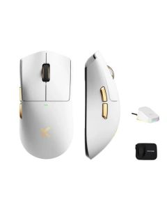 Bežični gaming miš MCHOSE K7 Ultra White God PAW3950 Omron Mechanical