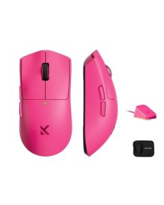 Bežični gaming miš MCHOSE K7 Ultra Rose Red  PAW 3950 Omron Mechanical MC-K7-10