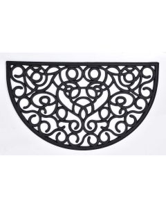 LUANCE Otirač polumesec Sid 45x75 cm gumeni crna - 1440395
