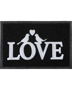 LUANCE Otirač Love 40x60 pvc crna