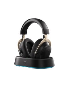 MCHOSE Bežične gaming slušalice V9 Turbo 60mm Black gold + Charging Dock RGB