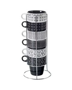 SECRET DE GOURMET Set šolja na stalku 260ml Rack Ethnik - 145445