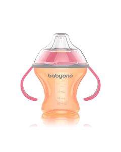 BABYONO Šolja no-spill sa mekim piskom 180 ML - 1456-207_narandžasta
