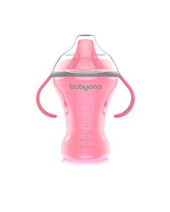 BABYONO Šolja no-spill sa mekim piskom 260 ML - 1457-208_roze