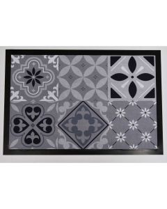 LUANCE Otirač Carreaux 40x60 cm pvc/poliester siva - 147011010