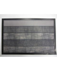 LUANCE Otirač Effet tissus 40x60 cm pvc/poliester crno-siva - 14701182