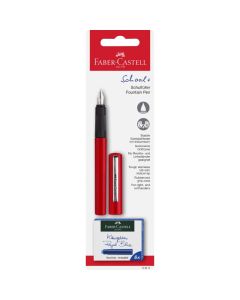 FABER CASTELL Polyblister naliv pero+patroni crveno 149812 - b361
