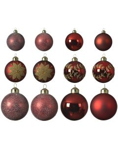 Novogodišnje kugle, Red mix, set 1/12 - 149918