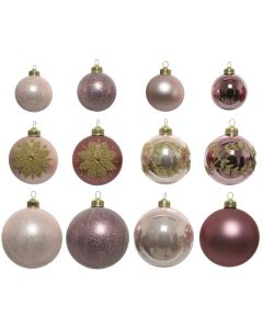 Novogodišnje kugle, Pink mix, set 1/12 - 149923