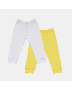 Mafimi Pamučne Pantalonice set od 2 - žuta, bela - P-125656