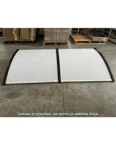 SUPERGARDEN Nadstrešnica 200x100 Crna Providna 5mm Leksan - 1508-1-1-1-1-1