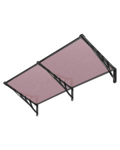 SUPERGARDEN Nadstrešnica ravna 200x90 Crna Bronza 5mm Leksan - 1514-1-1-1-1-1-1