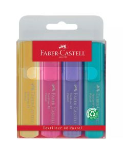 FABER CASTELL Tekst marker 46, set  1/4 pastel - 154610