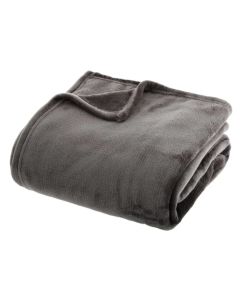 ATMOSPHERA Ćebe 180x130cm poliester tamno siva - 156047L