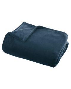 ATMOSPHERA Ćebe flanel 150x125cm poliester egejsko plava - 156183F