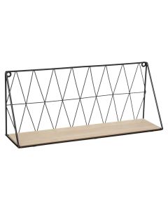 ATMOSPHERA Zidna polica 47.9x12.5x20cm metal/medijapan crna - 157199-1