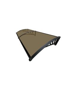 SUPERGARDEN Aluminijumska Nadstrešnica 200x80cm Bronza Pun Polikarbonat - 1576-1
