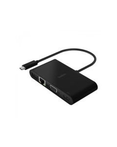 BELKIN Adapter USB-C, GBE - HDMI - VGA - USB-A, crna - 159003