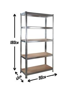 SuperHome 180x90x45cm 175Kg Metalna Montažna Polica - 1592-1
