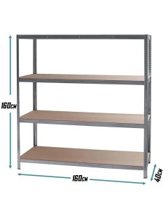 SuperHome 160x160x40cm 4x175kg Metalna Montažna Polica - 1593